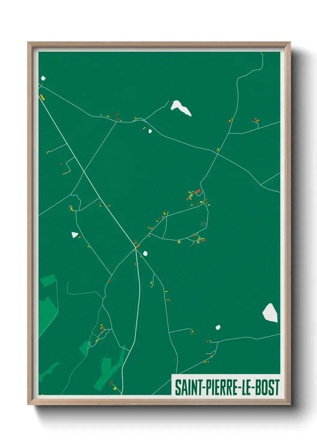 Un poster carteSaint-Pierre-le-Bost