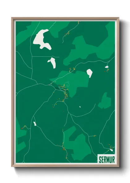 Une affiche de carte sur Sermur