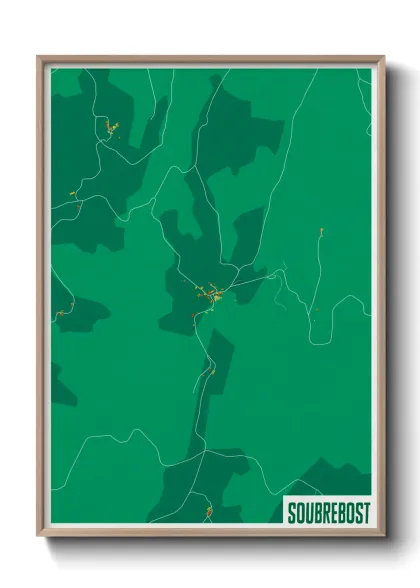 Une affiche de carte sur Soubrebost