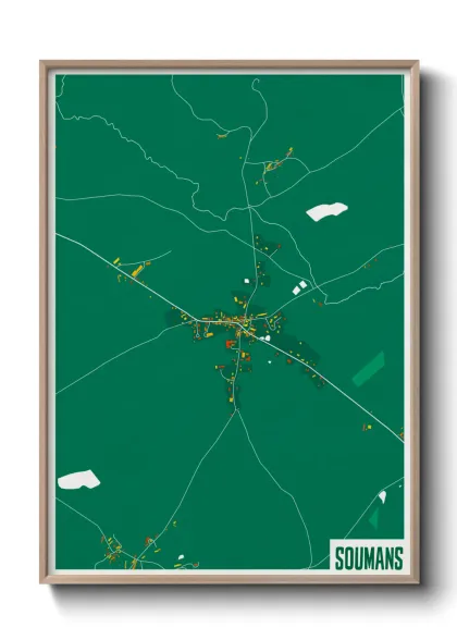 Une affiche de carte sur Soumans