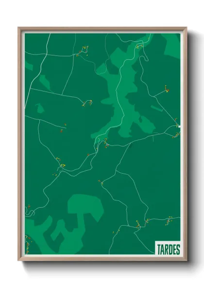 Une affiche de carte sur Tardes
