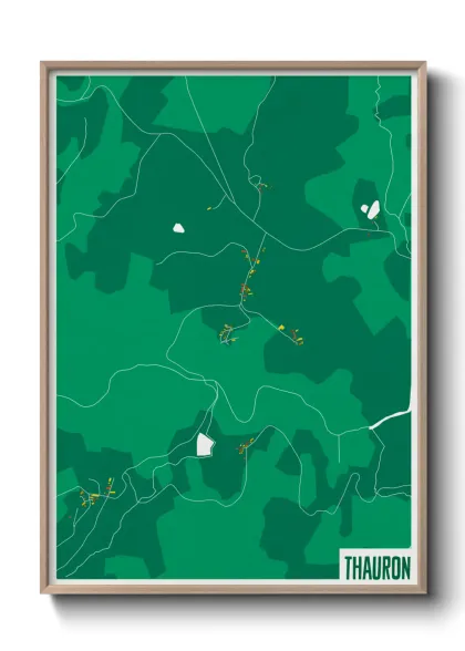 Une affiche de carte sur Thauron