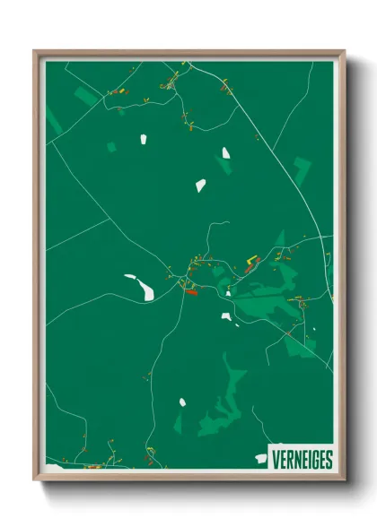 Une affiche de carte sur Verneiges