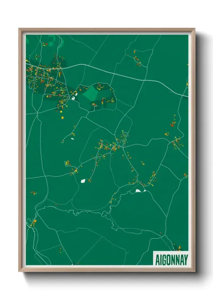 Une affiche de carte sur Aigonnay