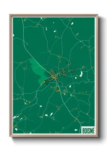 Une affiche de carte sur Boismé