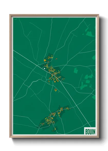 Une affiche de carte sur Bouin