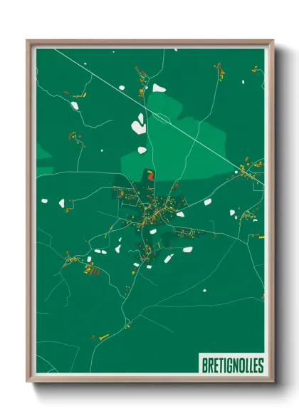 Une affiche de carte sur Bretignolles