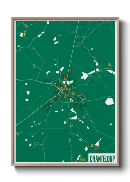 Une affiche de carte sur Chanteloup