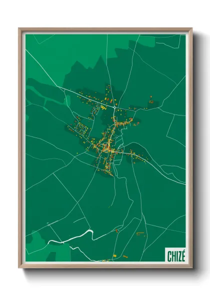 Une affiche de carte sur Chizé