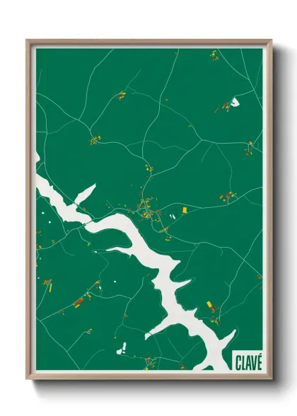 Une affiche de carte sur Clavé