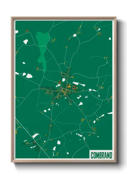 Une affiche de carte sur Combrand