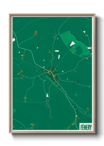 Une affiche de carte sur Fénery