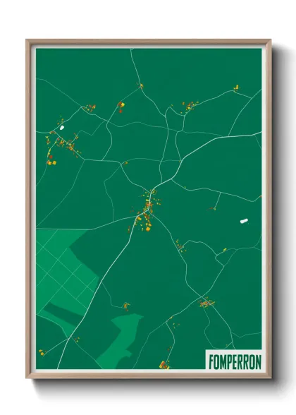 Une affiche de carte sur Fomperron