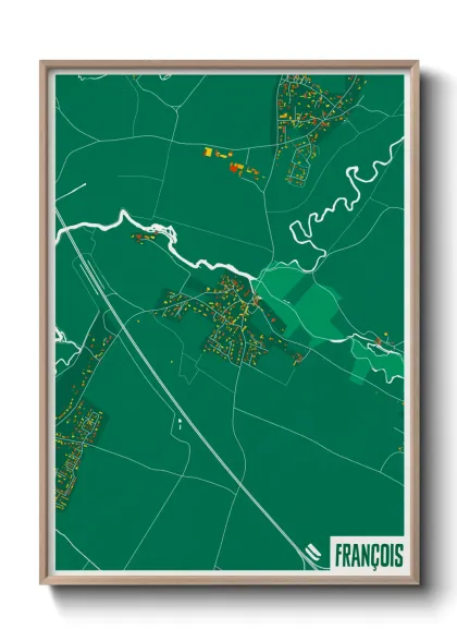 Une affiche de carte sur François