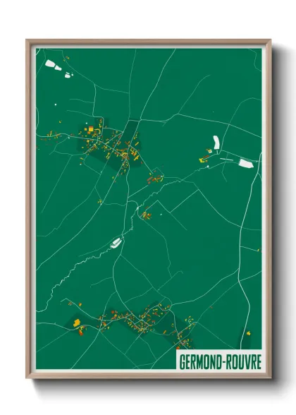 Une affiche de carte sur Germond-Rouvre