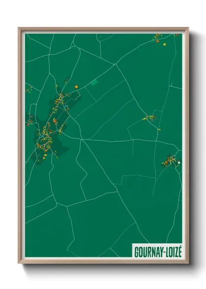 Une affiche de carte sur Gournay-Loizé