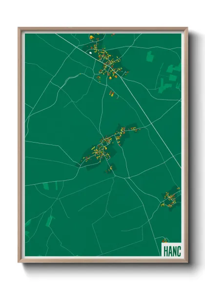Une affiche de carte sur Hanc