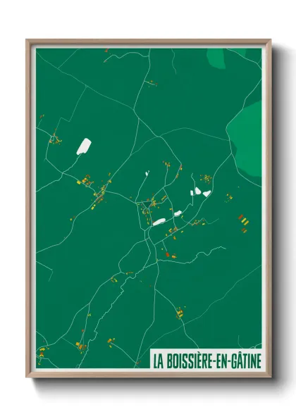 Une affiche de carte sur La Boissière-en-Gâtine
