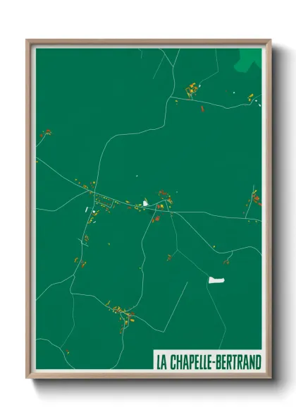 Une affiche de carte sur La Chapelle-Bertrand