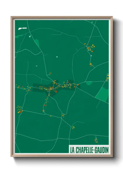 Une affiche de carte sur La Chapelle-Gaudin