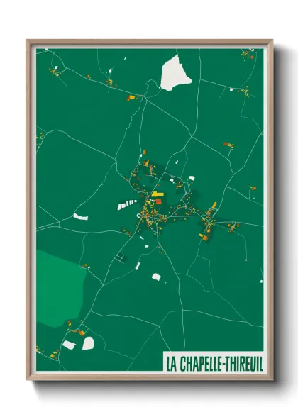 Une affiche de carte sur La Chapelle-Thireuil