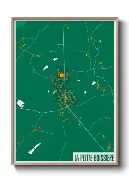 Une affiche de carte sur La Petite-Boissière