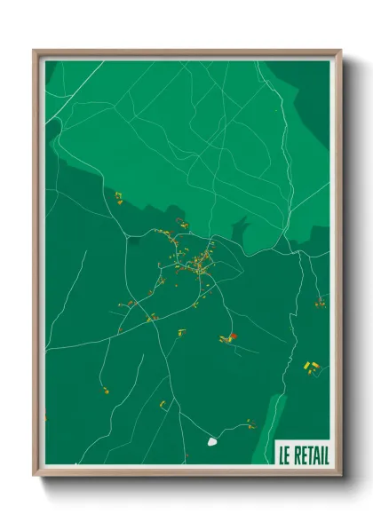 Une affiche de carte sur Le Retail