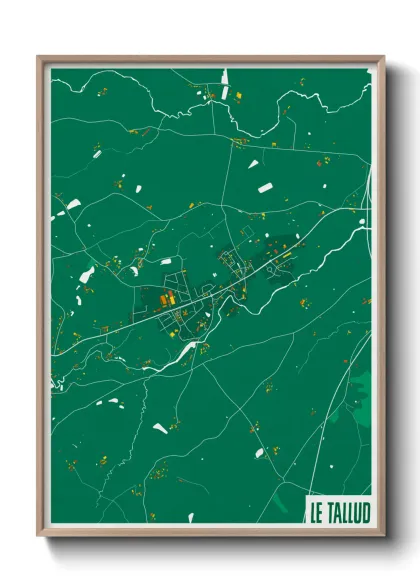 Une affiche de carte sur Le Tallud