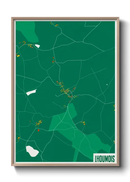 Une affiche de carte sur Lhoumois