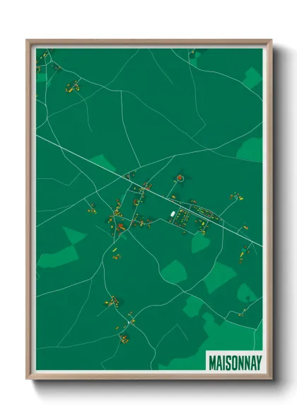 Une affiche de carte sur Maisonnay