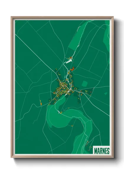 Une affiche de carte sur Marnes