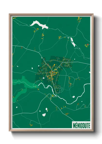 Une affiche de carte sur Ménigoute
