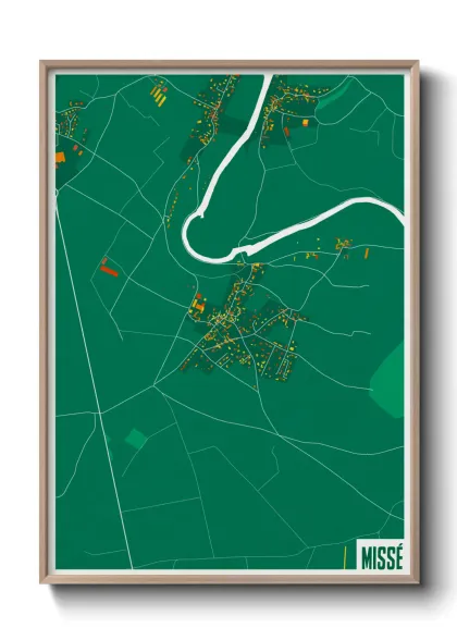 Une affiche de carte sur Missé