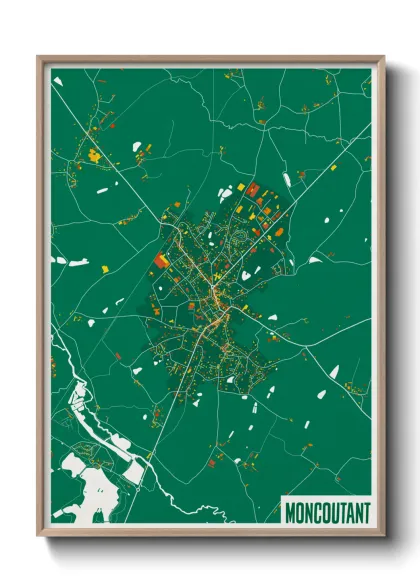 Une affiche de carte sur Moncoutant