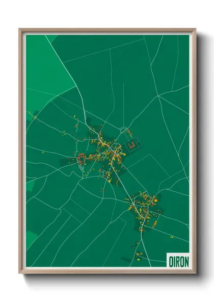 Une affiche de carte sur Oiron