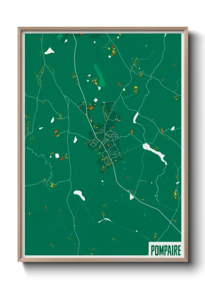 Une affiche de carte sur Pompaire