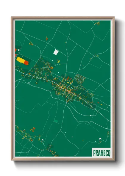 Une affiche de carte sur Prahecq
