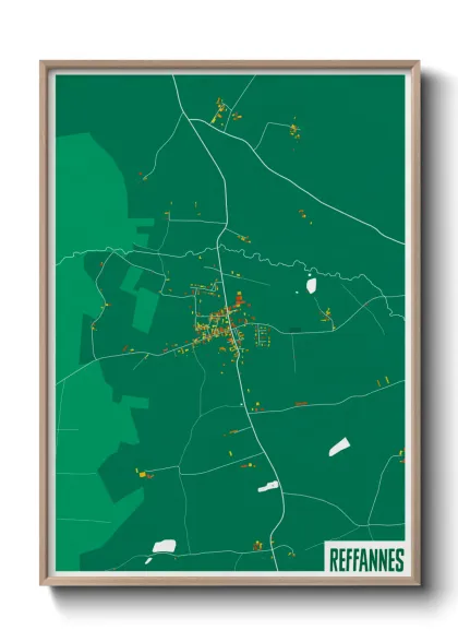 Une affiche de carte sur Reffannes