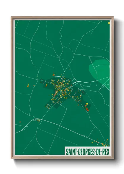 Une affiche de carte sur Saint-Georges-de-Rex