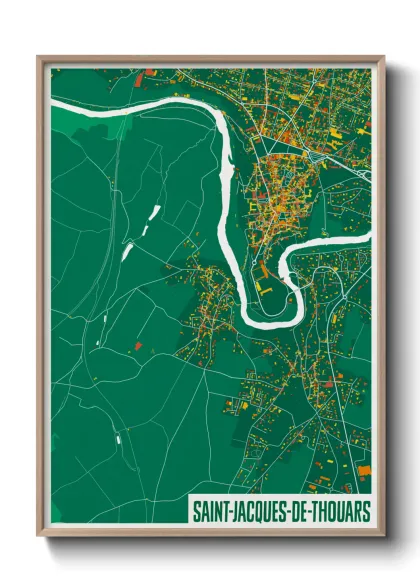 Une affiche de carte sur Saint-Jacques-de-Thouars
