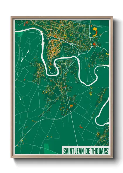 Une affiche de carte sur Saint-Jean-de-Thouars