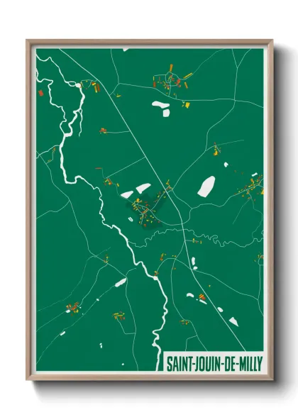 Une affiche de carte sur Saint-Jouin-de-Milly