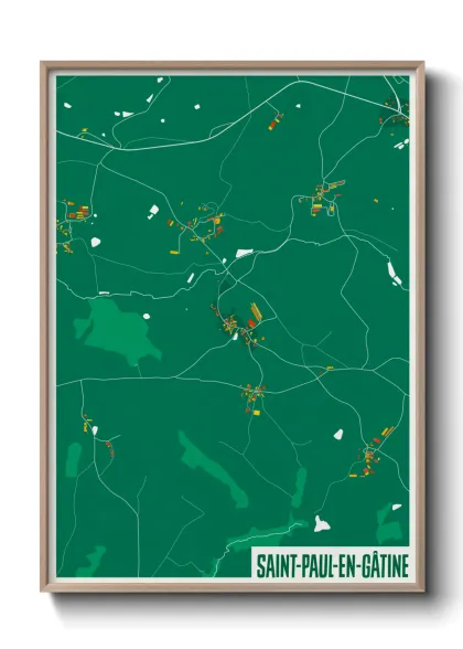 Une affiche de carte sur Saint-Paul-en-Gâtine