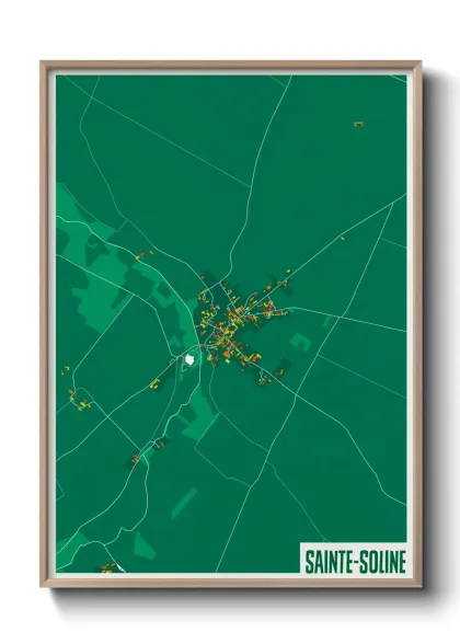 Une affiche de carte sur Sainte-Soline