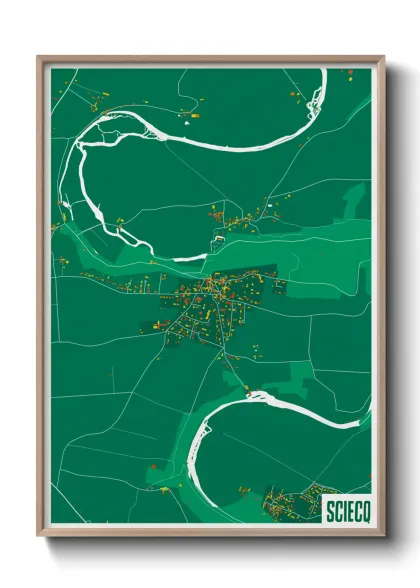 Une affiche de carte sur Sciecq