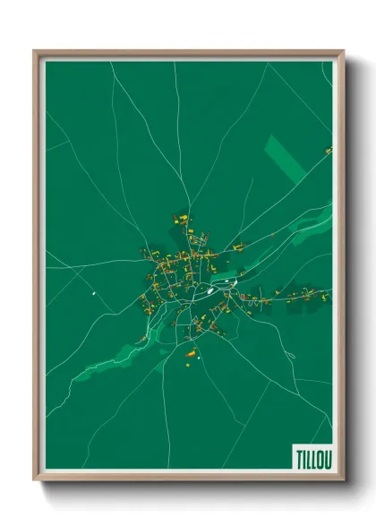 Une affiche de carte sur Tillou
