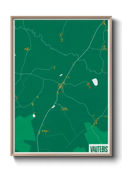 Une affiche de carte sur Vautebis