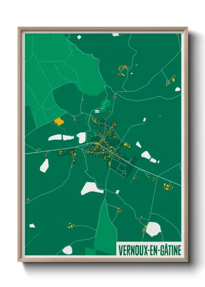 Une affiche de carte sur Vernoux-en-Gâtine