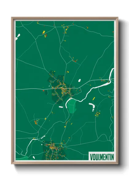 Une affiche de carte sur Voulmentin