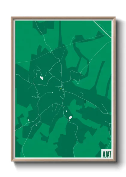 Une affiche de carte sur Ajat